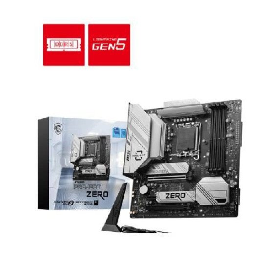 MSI B760M PROJECT ZERO DDR5 Intel® B760 Chipset 14th/ 13th/ 12th Gen mATX Motherboard
