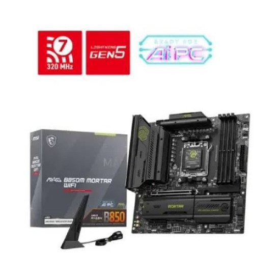 MSI MAG B850M MORTAR WIFI AMD B850 Chipset AM5 mATX Motherboard
