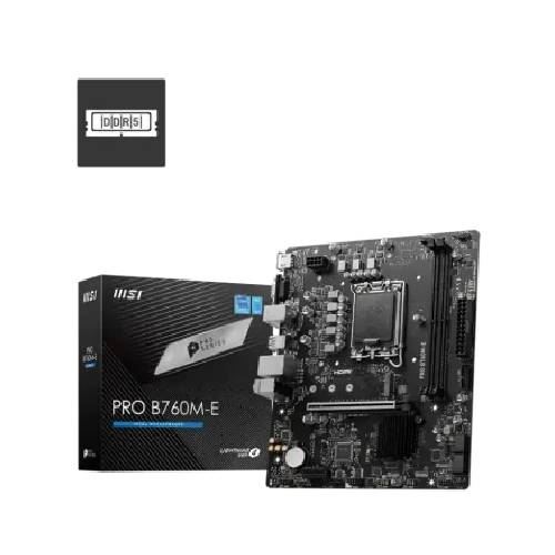 MSI PRO B760M-E DDR5 Intel® B760 Chipset 14th/ 13th/ 12th Gen mATX Motherboard