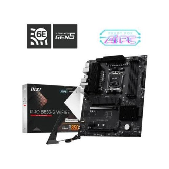 MSI PRO B850-S WIFI6E AMD B850 Chipset AM5 ATX Motherboard