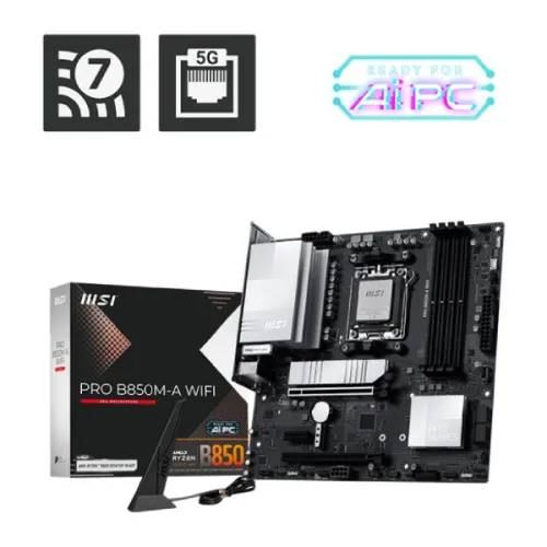 MSI PRO B850M-A WIFI AMD B850 Chipset AM5 mATX Motherboard