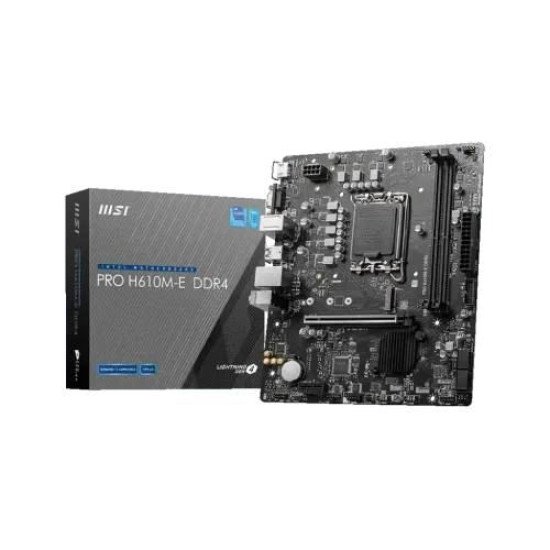 MSI PRO H610M-E DDR4 Intel®H610 Chipset 14th/ 13th/ 12th Gen mATX Motherboard