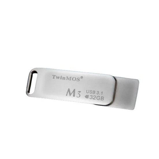 TwinMOS M3 32GB USB 3.1 Metal Body Black Pen Drive