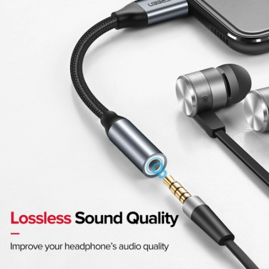 UGREEN AV142 10CM USB Type-C to 3.5mm Female Cable Converter