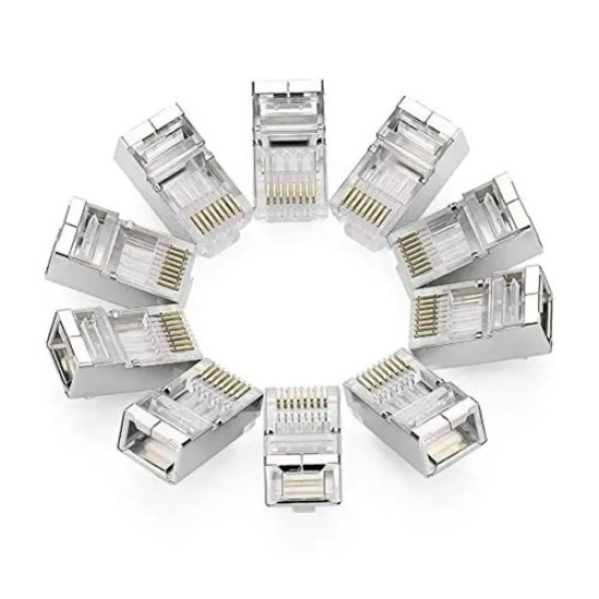 UGREEN NW111 Cat6 Shielded Crystal Head RJ45 Network Connector 10 Pack