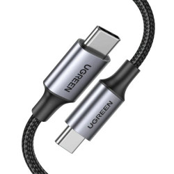 UGREEN US316 USB-C 2.0 to Angled USB-C M/M 2m Black Braided Cable