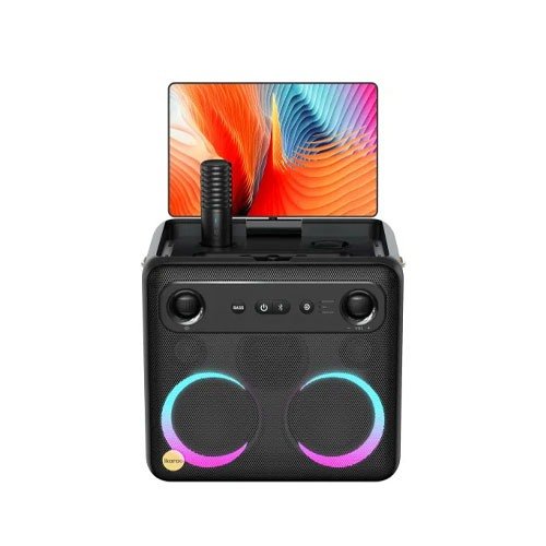 Ikarao Xtreme Break X2 All in One Karaoke Portable Bluetooth Speaker With Built-In 10 Inch Tablet And Wireless Microphone
