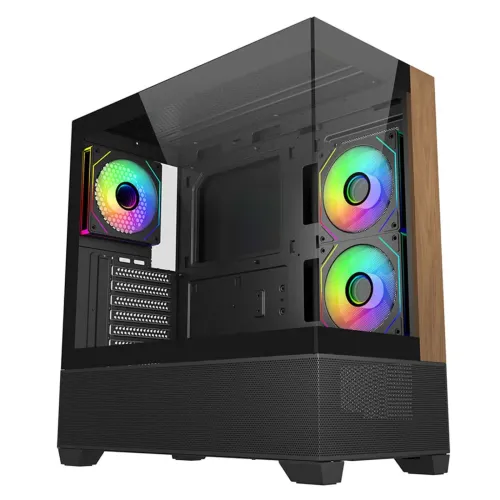 Cooler Master Elite 690 Tempered Glass Mid-Tower ATX Case Black