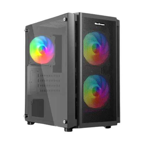 MaxGreen 5510-Mesh Mini-Tower ARGB M-ATX Gaming Case