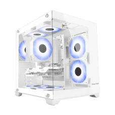 Power Train G777 Mid Tower White Micro-ATX Gaming Desktop Casing