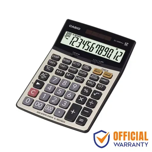 Casio DJ-220D Plus Check & Recheck Basic Calculator