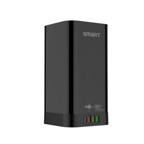 Smart SEE-PT64W 6-Outlet USB Tower Extension Power Socket with 15W Wireless Charger
