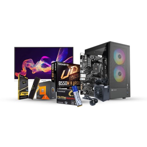 Special AMD Ryzen 7 Pro 5755G 16GB RAM 256GB SSD Desktop PC with Monitor
