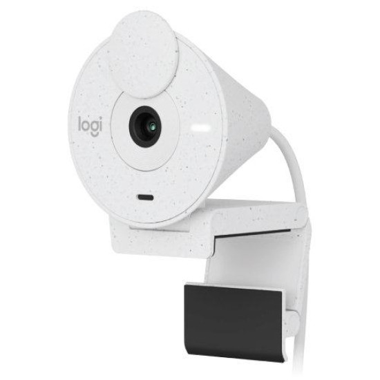 Logitech BRIO 300 Full HD 1080p 2MP Webcam, Off White