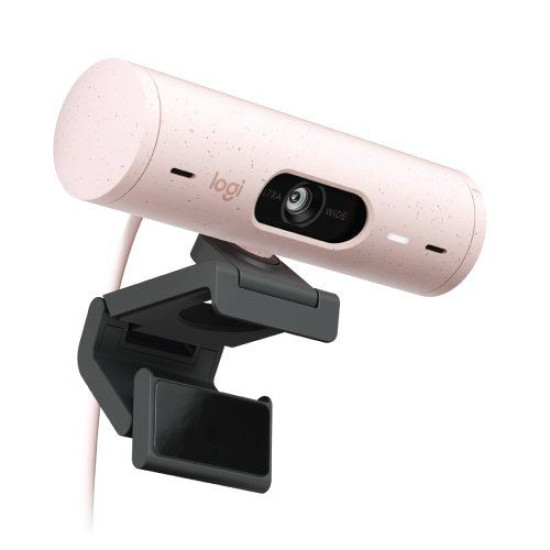 Logitech BRIO 500 Full HD 1080p 4MP Auto-framing Webcam, Rose