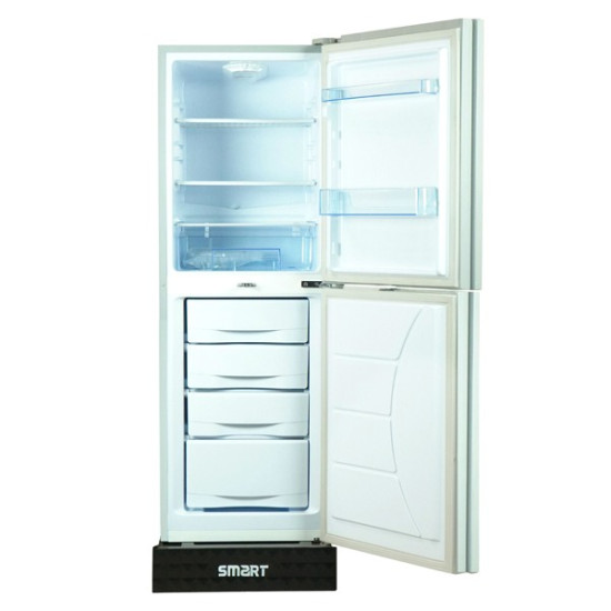 SMART SER-217TS 217 Ltr Top Mount Black Refrigerator