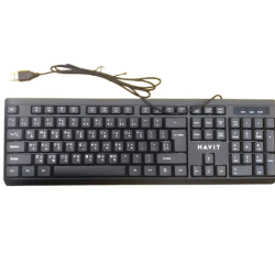 Havit KB376 USB Black Keyboard With Bangla