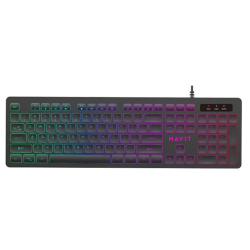 Havit KB660L Wired Black Multi-function Backlit Keyboard with Bangla