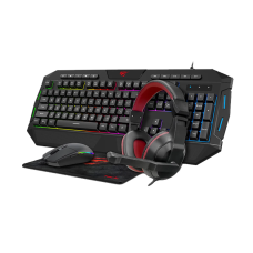 Havit HV-KB501CM Wired Black Gaming Keyboard Mouse Headphones and Mouse Pad Combo 