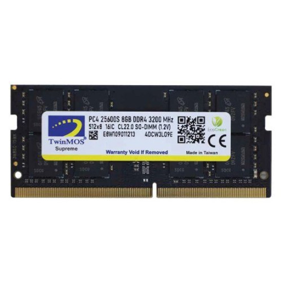 Twinmos 8GB DDR4 3200MHz SO-DIMM Laptop RAM