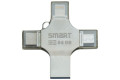 SMART SM8 64GB SuperFast 4-in-1 Metal Body Mobile Disk Drive