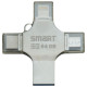 SMART SM8 64GB SuperFast 4-in-1 Metal Body Mobile Disk Drive