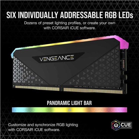 Corsair Vengeance RGB RS 16GB DDR4 3600MHz Black Heatsink Desktop RAM