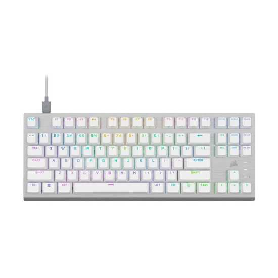 Corsair K60 PRO TKL RGB Wired (OPX Switch) White Gaming Keyboard