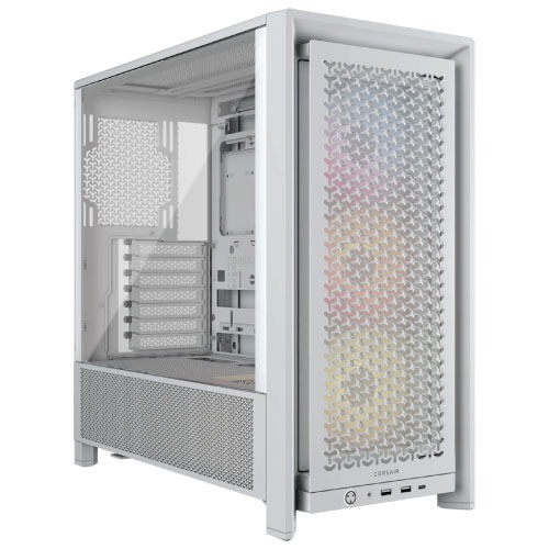Corsair FRAME 4000D RS ARGB Modular Mid-Tower PC Case – White