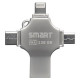 SMART SM8 128GB SuperFast 4-in-1 Metal Body Mobile Disk Drive