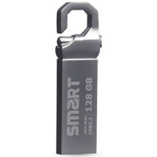 SMART Lock Head 128GB Metal Body USB 3.2 Silver Flash Drive